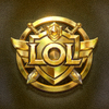 英雄联盟游戏标志 - 金色LOL徽章